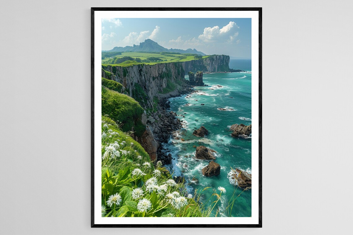 Jeju Island Landscape, Volcanic Rocks and Waters