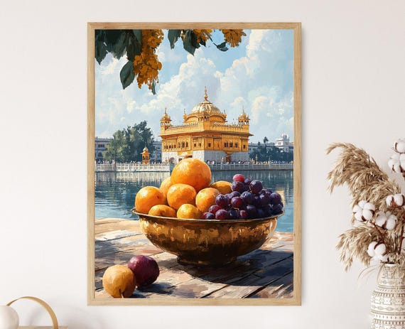 Golden Temple Of Amritsar Indian Punjabi Poster Sri Harmandir Sahib