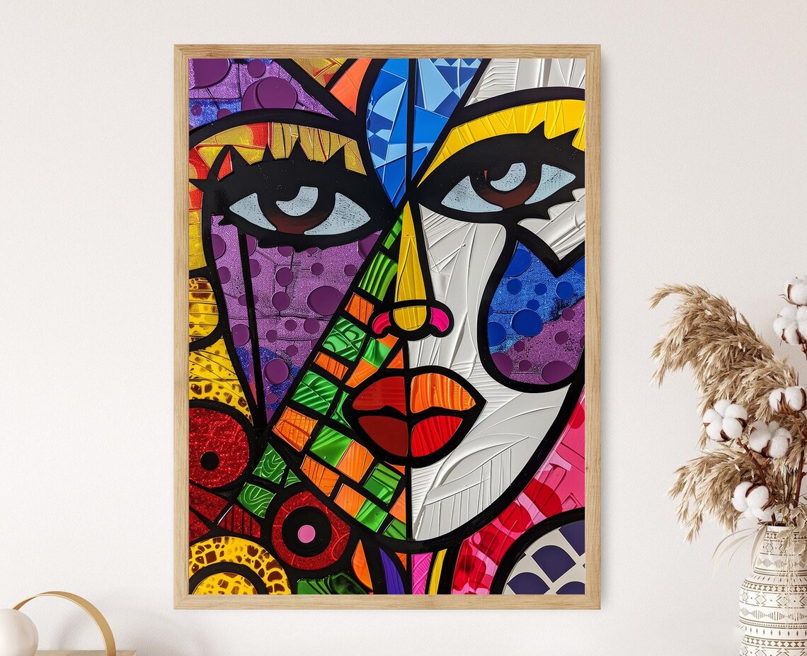 Iconic Pop Art Illustration, Vintage Style