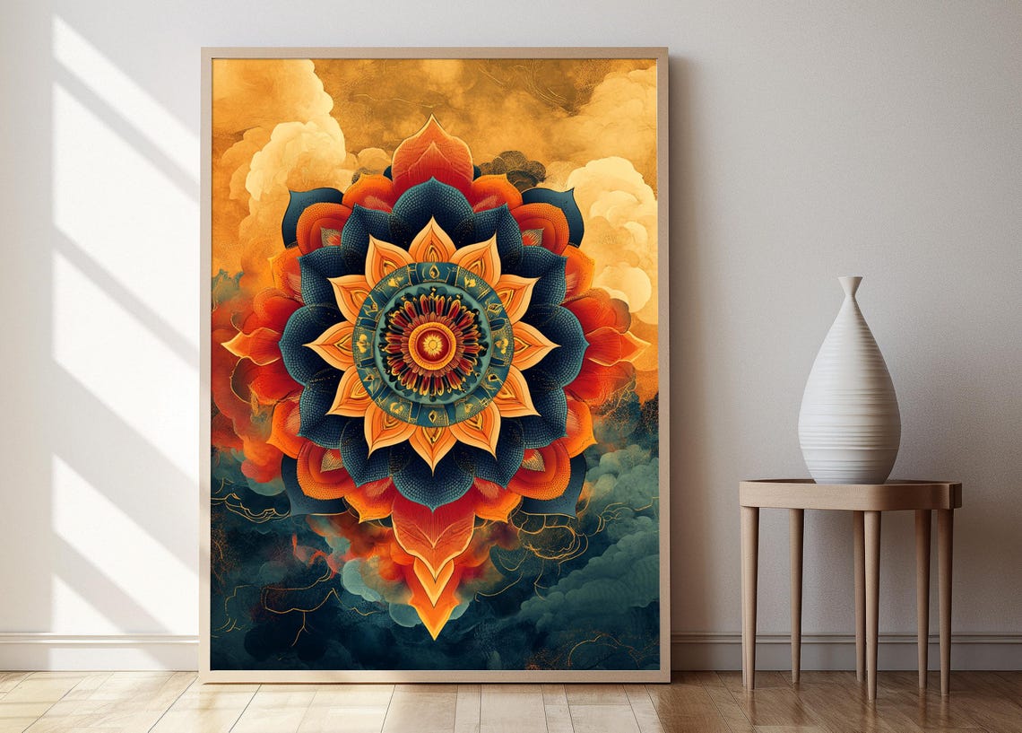 Buddhist Mandala Art Print Symbol Of Balance And Harmony