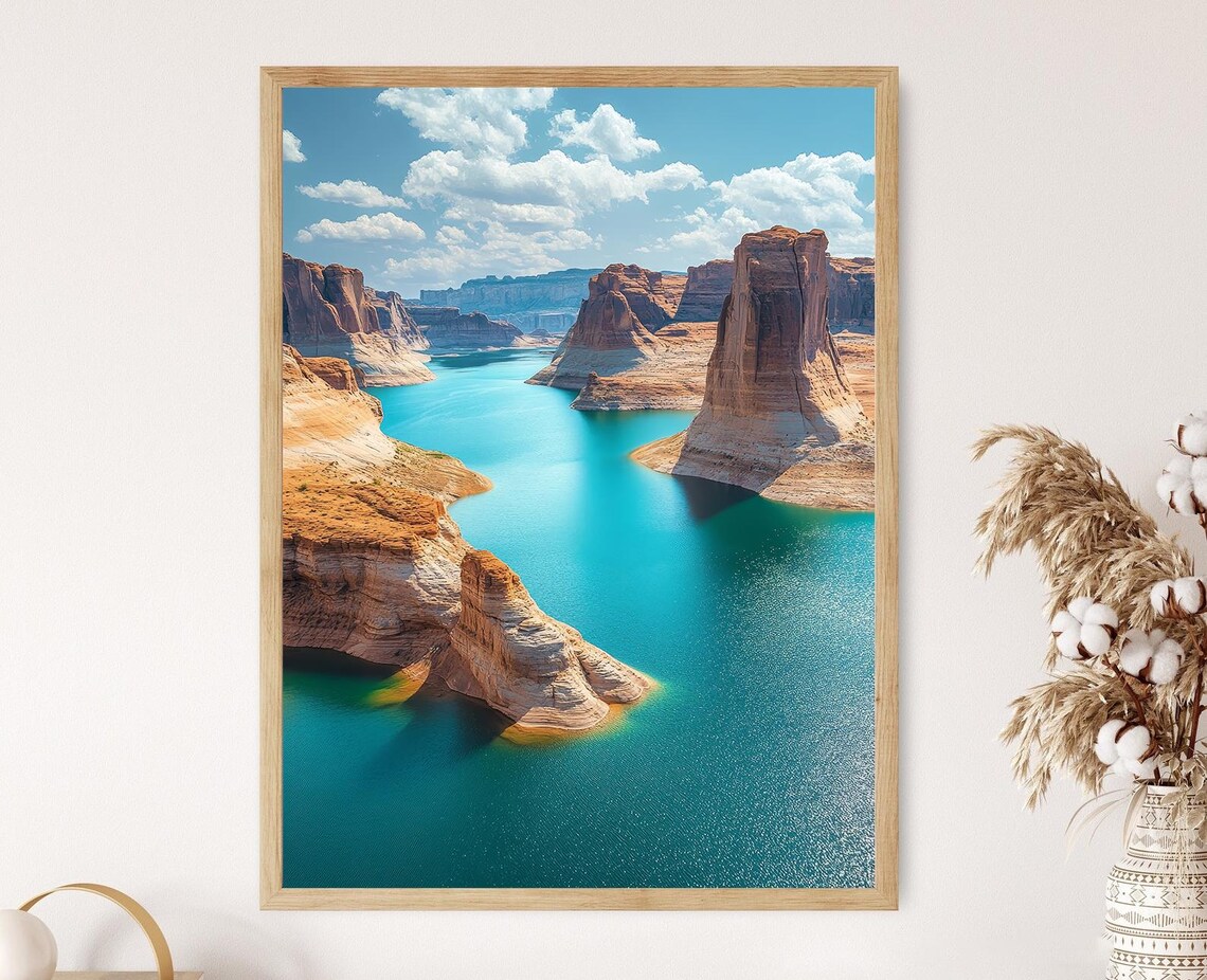 Lake Powell, Arizona & Utah Travel Poster Art Print