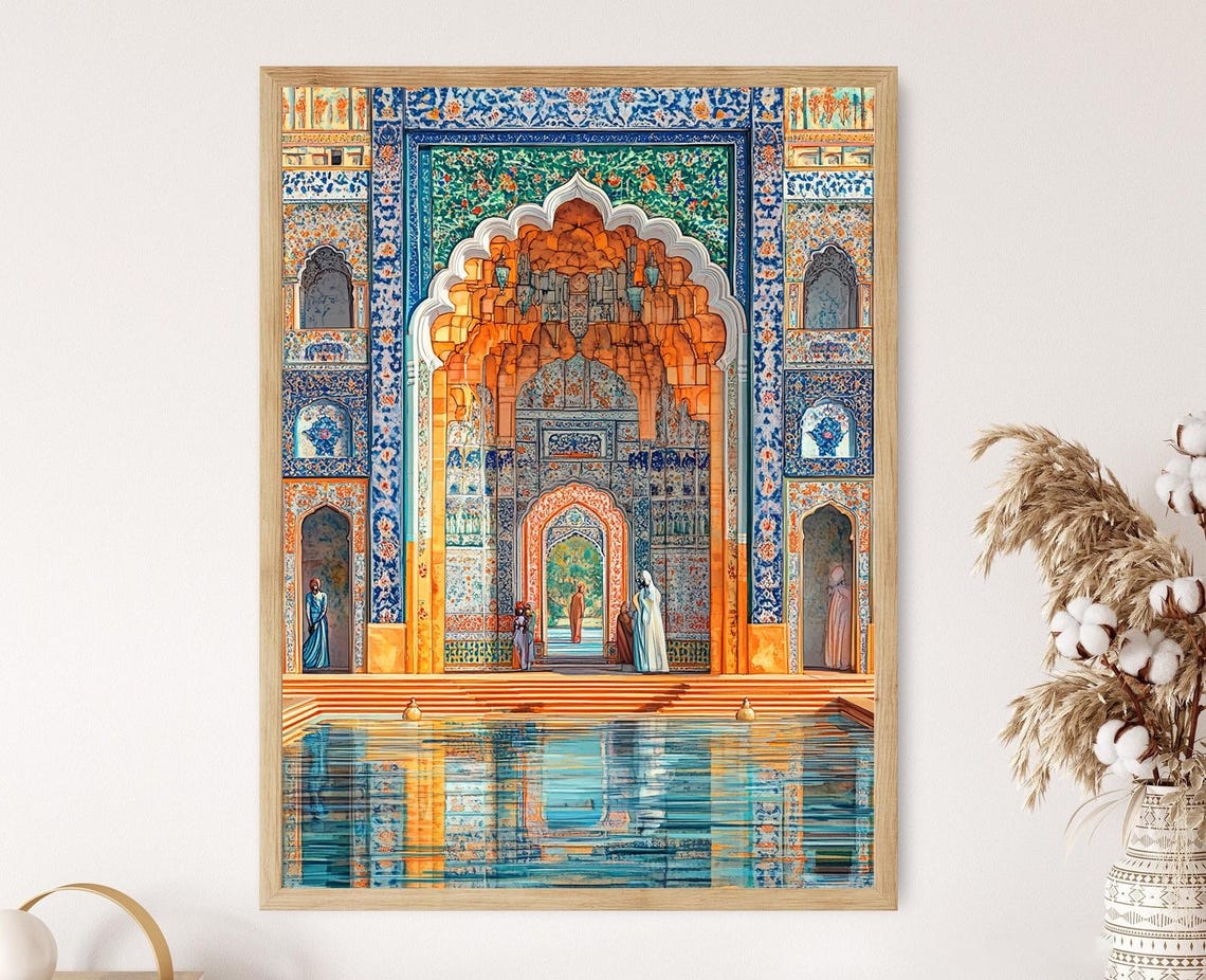Mughal Miniature Art Print Royal Indian Heritage