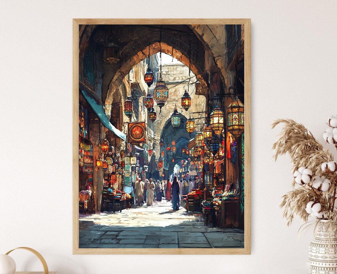 Damascus Souk Al Hamidiyah, Syrian Marketplace Poster