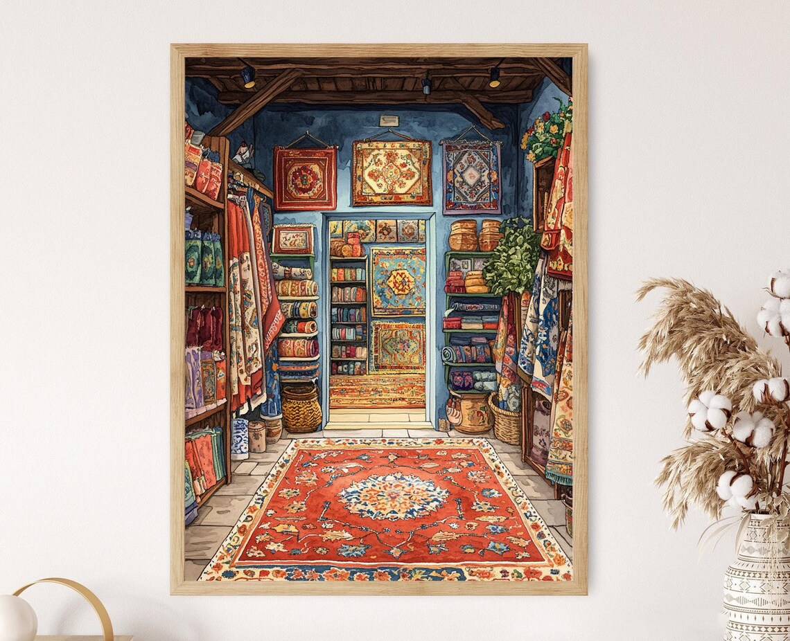 Bermuda Rug Store, Traditional Island Crafts Art Print
