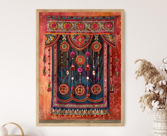 Indian Toran Art Print, Traditional Door Decoration