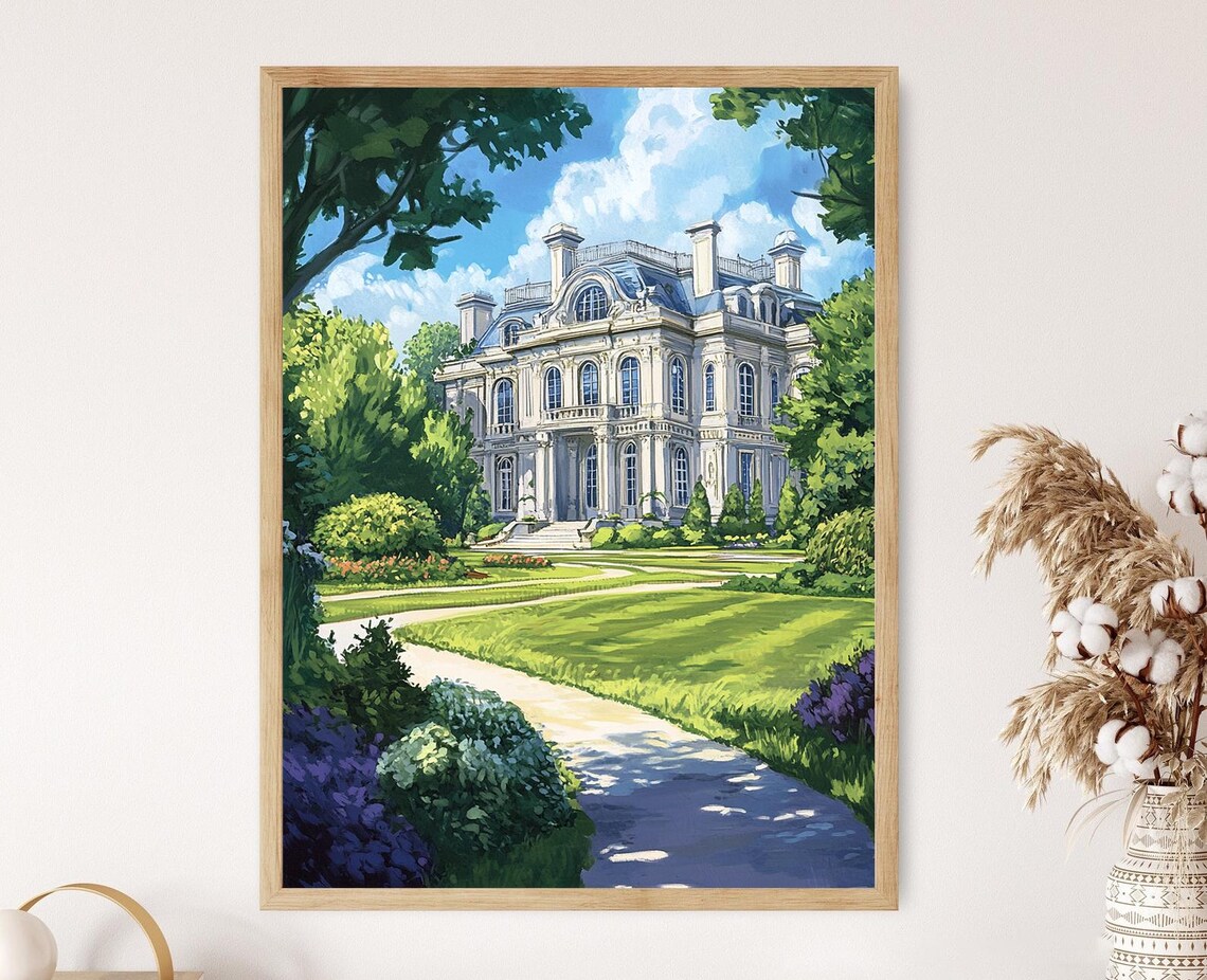 Nemours Mansion, Delaware Estate Illustration