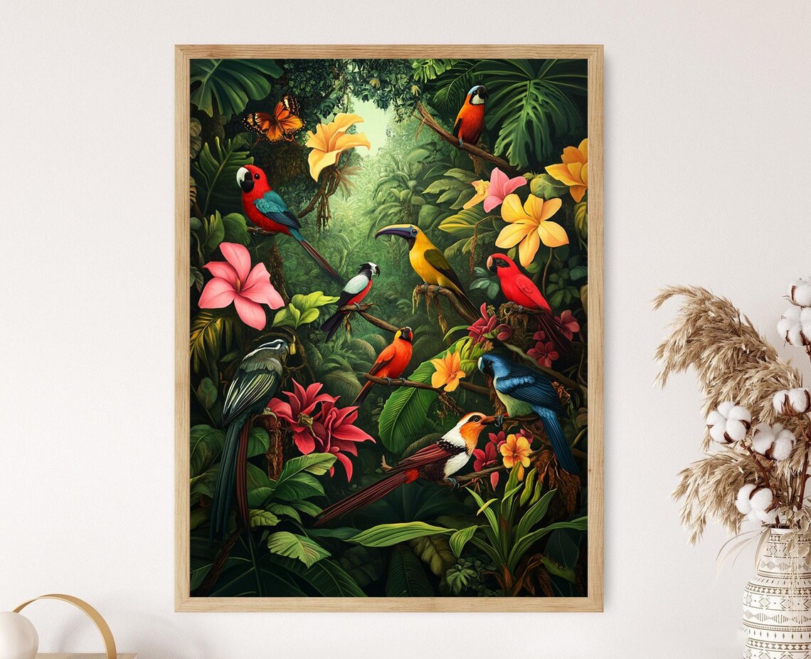 Papua New Guinea Rainforest, Native Birds Landscape