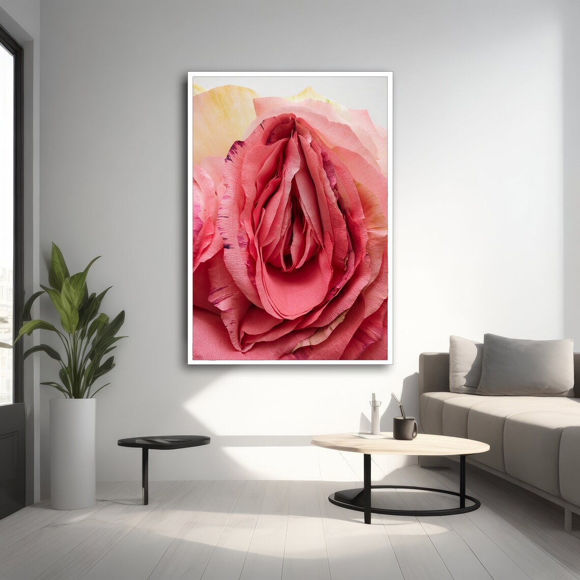 Pink Rose Flower Poster, Floral Wall Art - Image 5