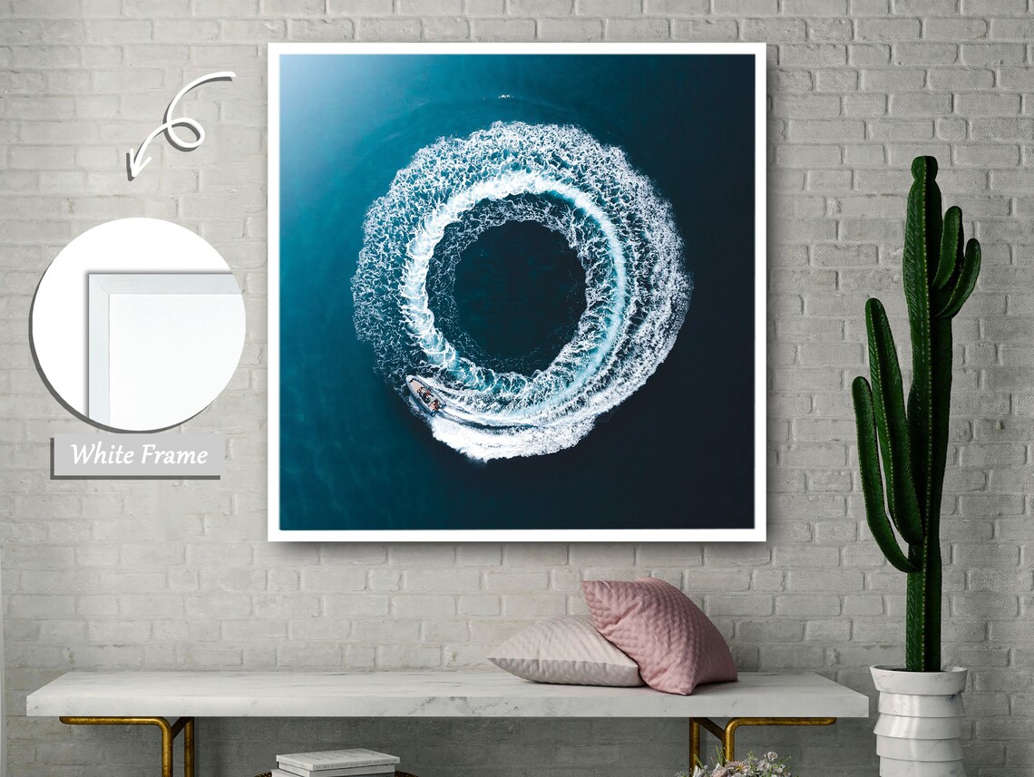 Jetski Creating Circles On The Sea, Adventure Art - Image 3