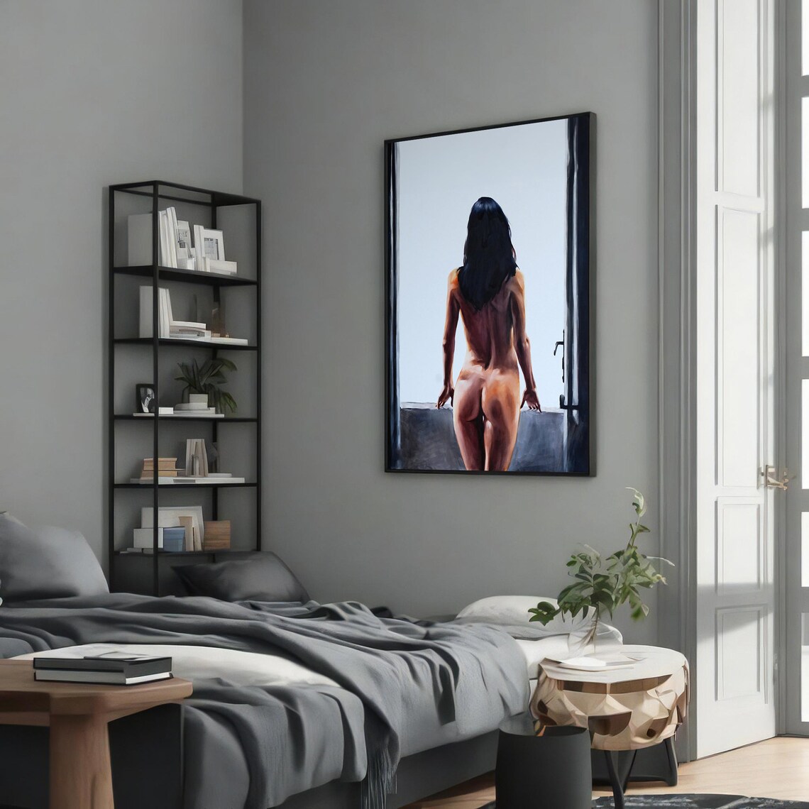 Back View Nude Woman, Sensual Elegant Art
