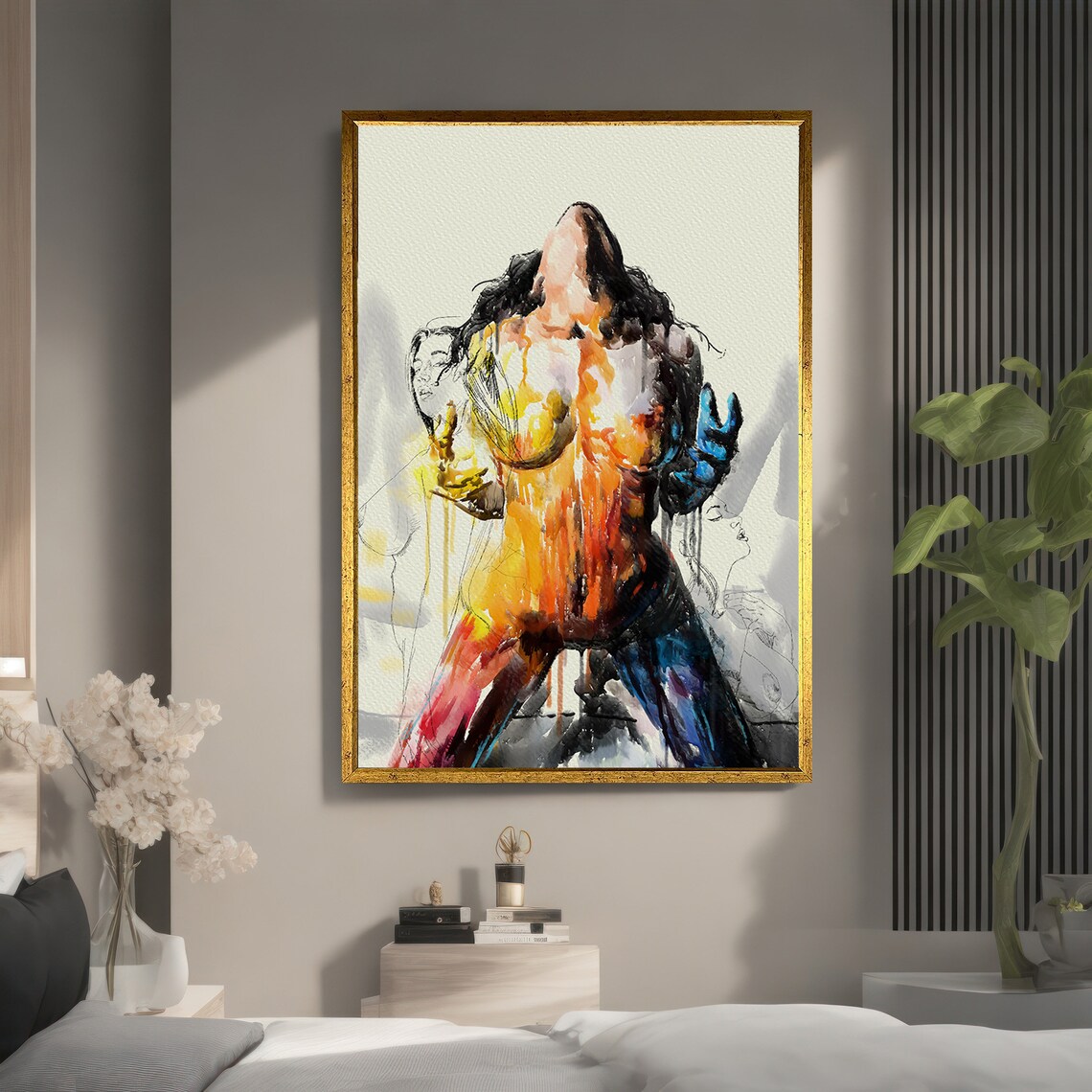 Erotic Abstract Female Form, Sensual Modern Art - Image 5