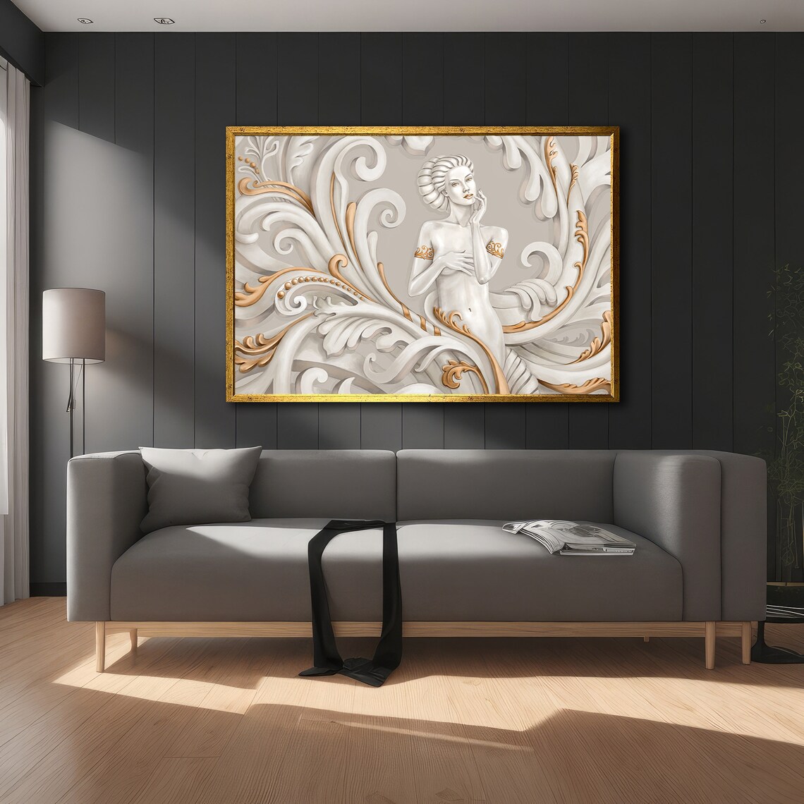 Graceful Goddess, Ornate Design Wall Art Print - Image 5