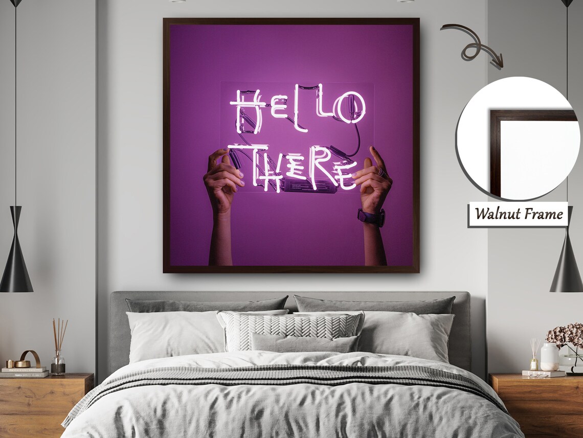 Hello There Minimalist Greeting Text Art - Image 4