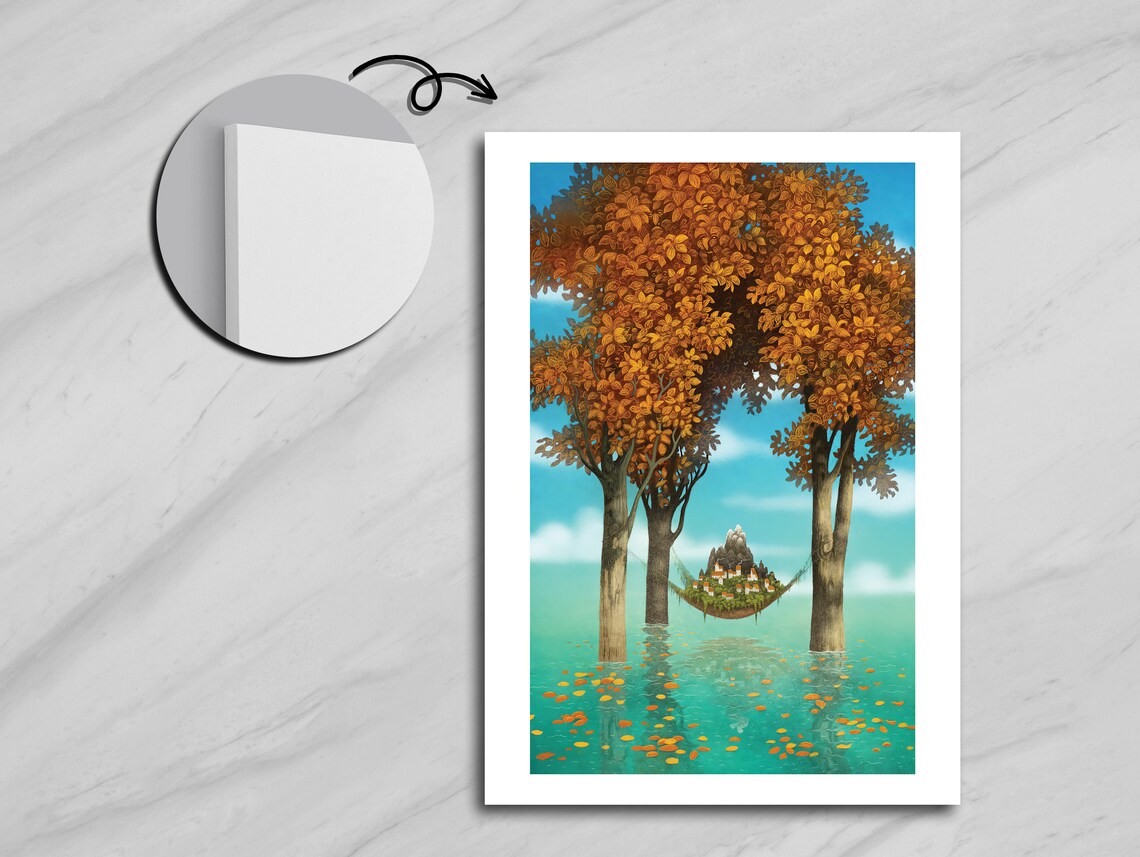 Three Trees Overlooking the Sea, Coastal Landscape - Image 5
