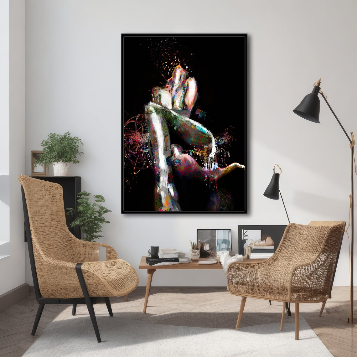 Abstract Passionate Lovers, Erotic Modern Art - Image 4