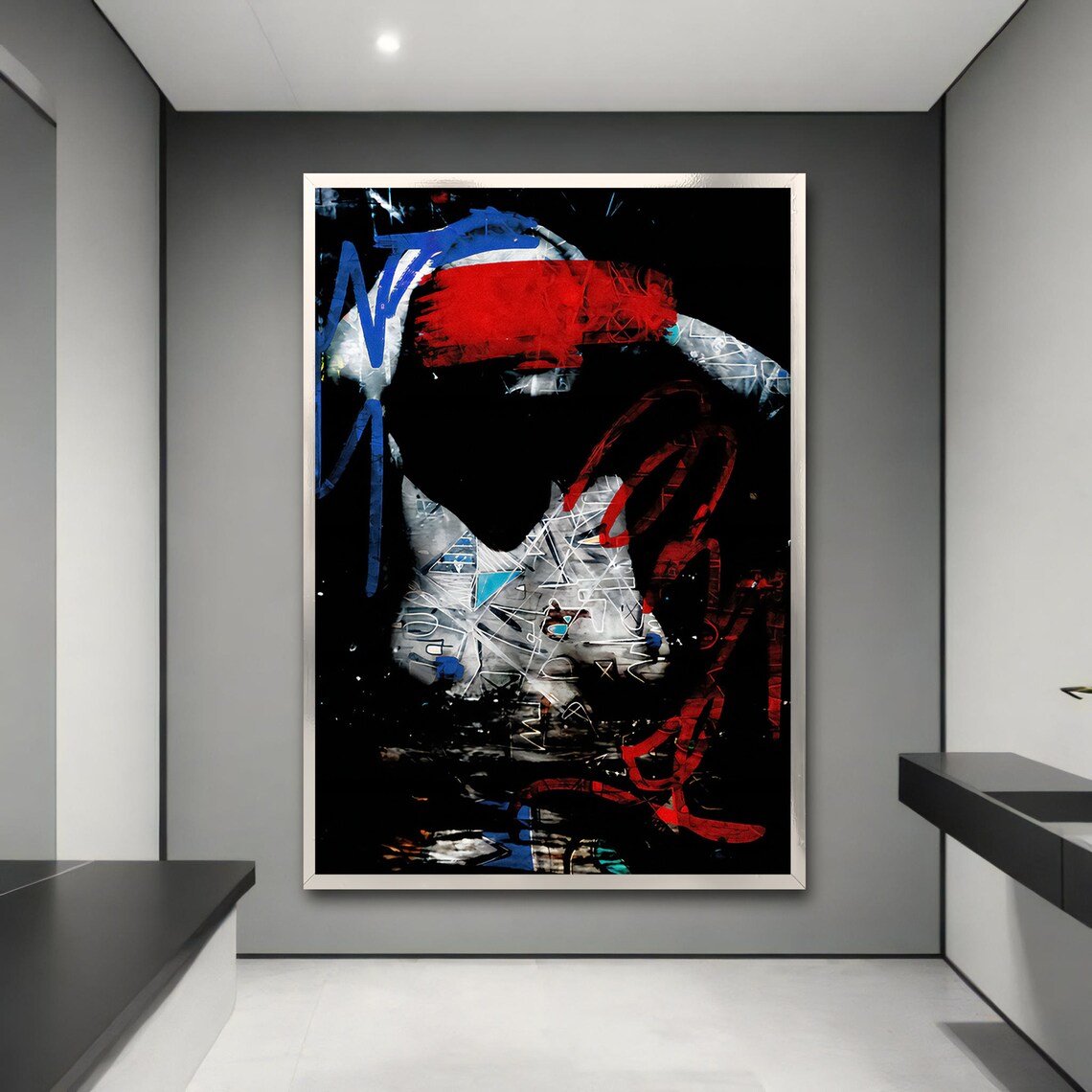 Abstract Urban Graffiti Art, Modern Home Decor - Image 3