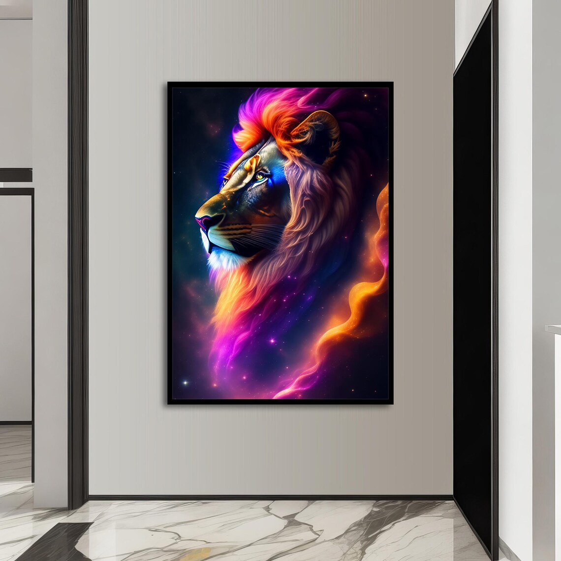 Majestic Lion Portrait, Wildlife Lovers Gift - Image 4