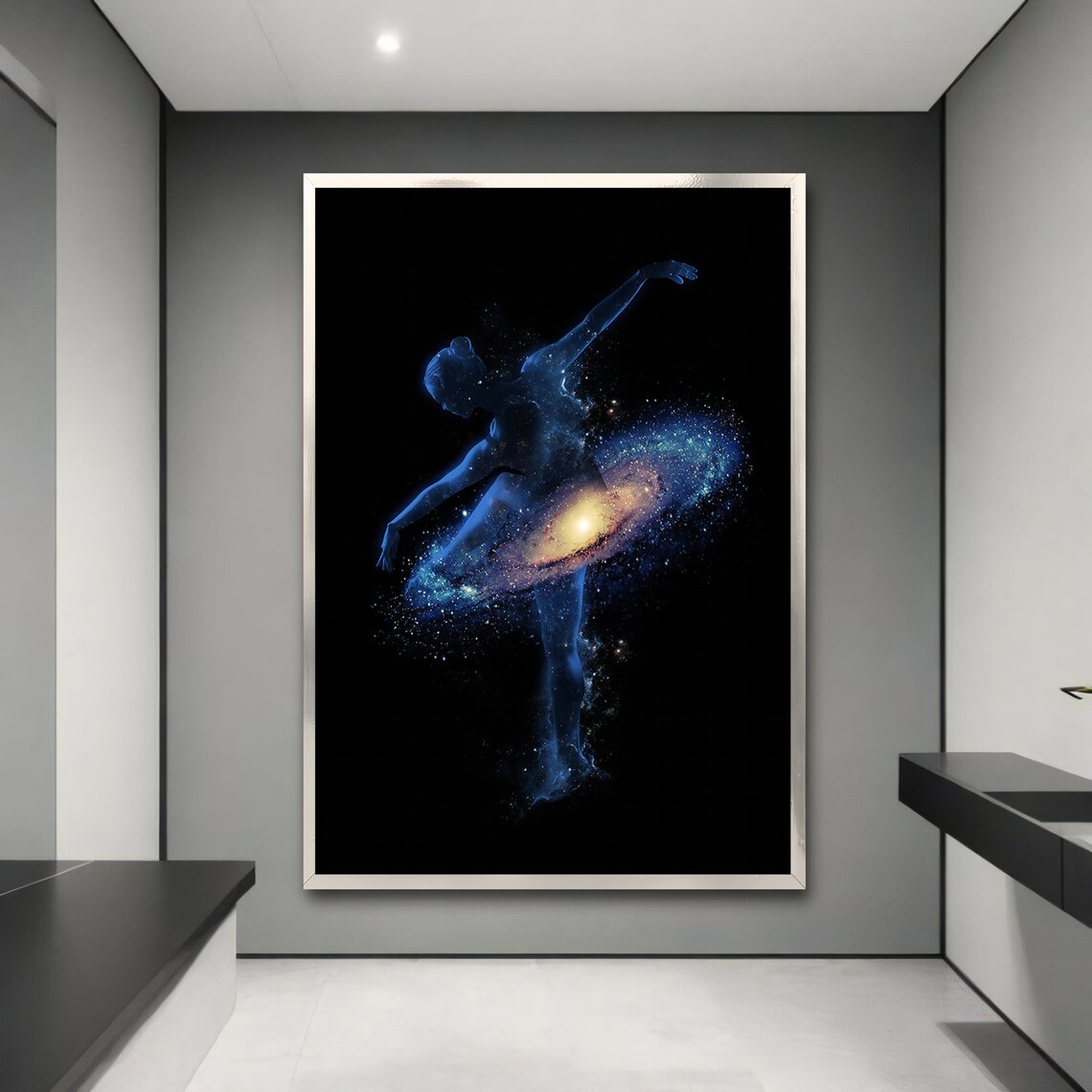 Galactic Ballet Dancer, Surreal Cosmic Art - Image 3