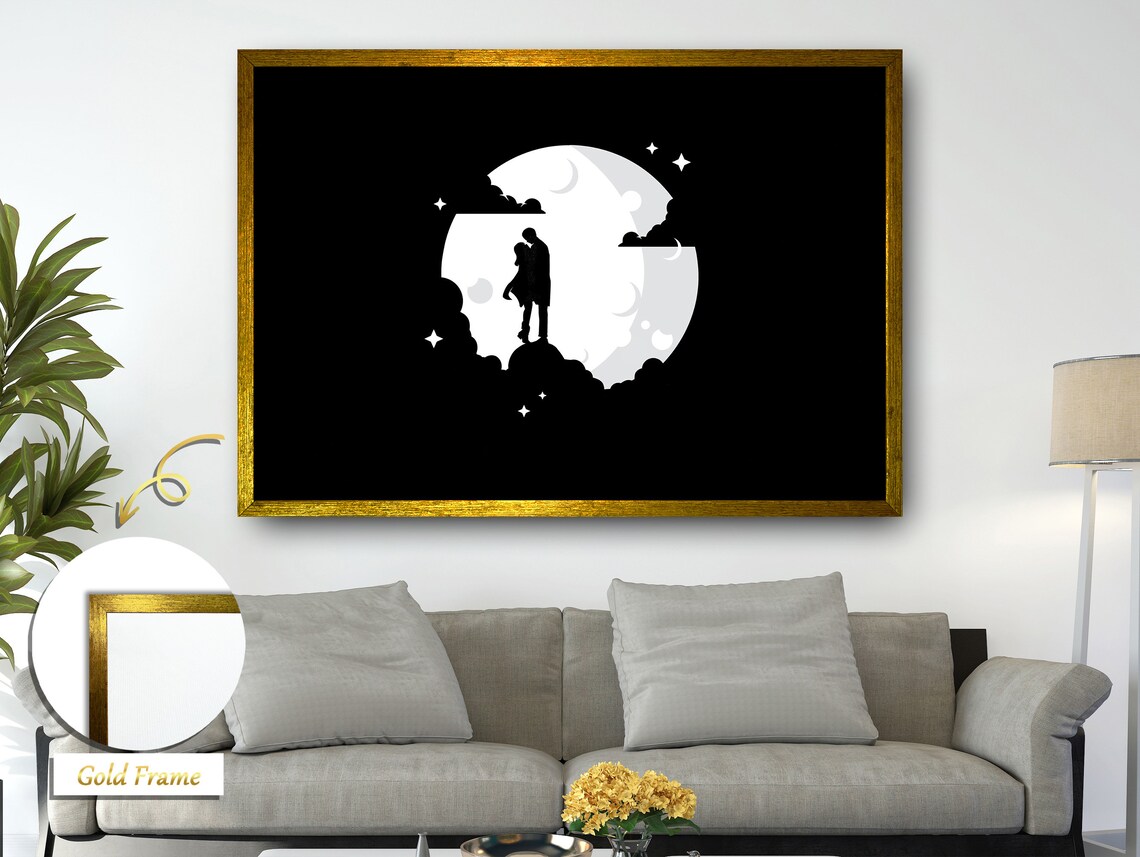 Silhouette Moonlight - Contemporary Travel Poster - Image 3