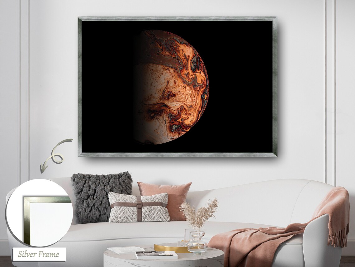 Half Planet Surreal Science Fiction Art Print - Image 2