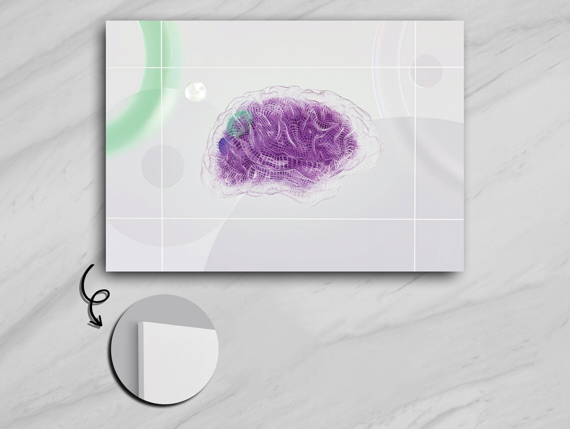 The Enigma Of The Mind, Watercolor Brain Art - Image 5