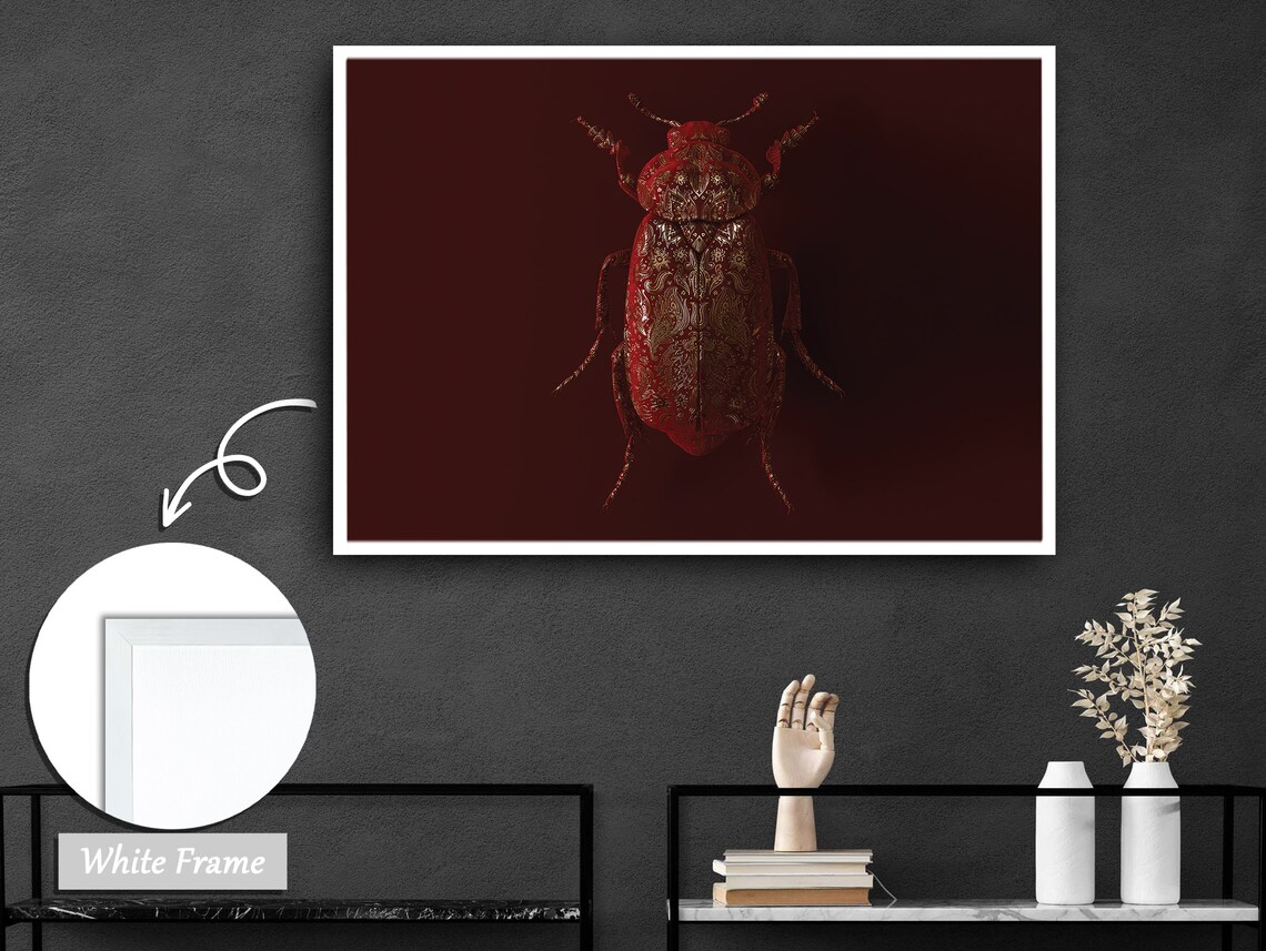 Abstract Insect, Copper Embossed Contemporary Design - Image 3