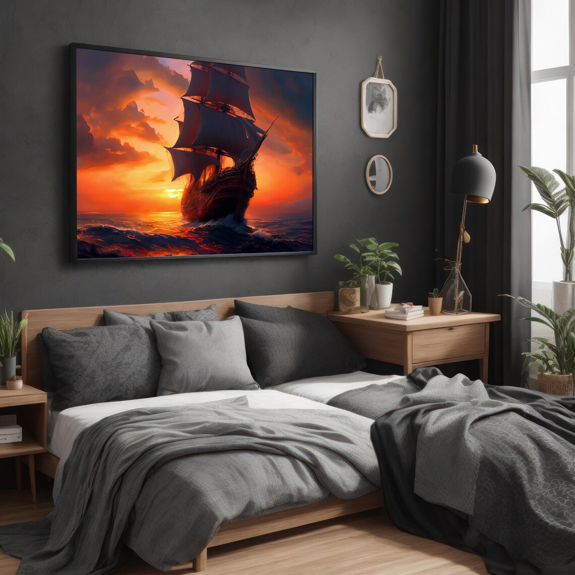 Pirate Ship Adventure At Sunset, Nautical Decor - Image 5