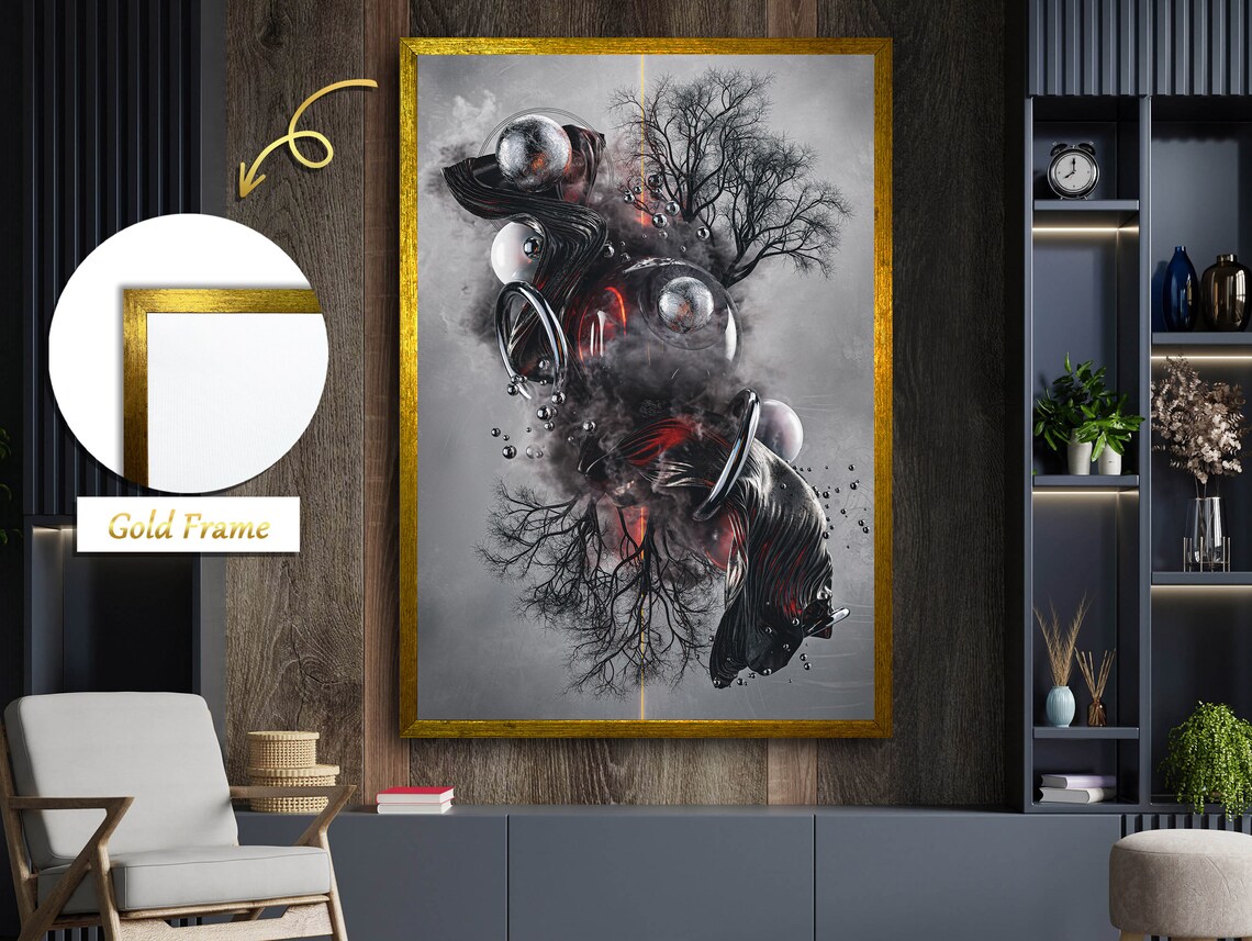 Mists And Trees, Atmospheric Landscape Art Print