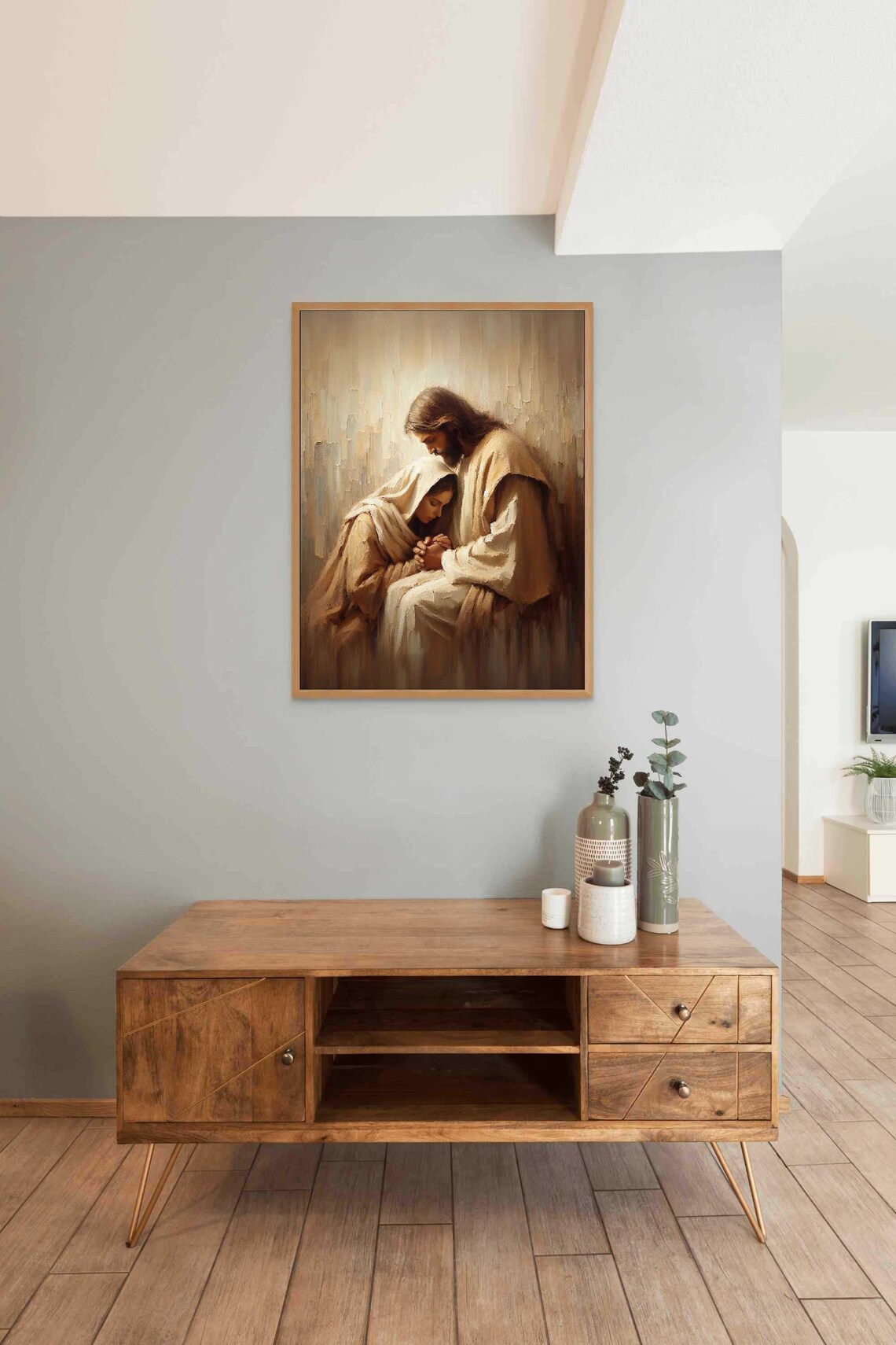 His Forgiveness Jesus and Woman Christian Art Print - Image 3