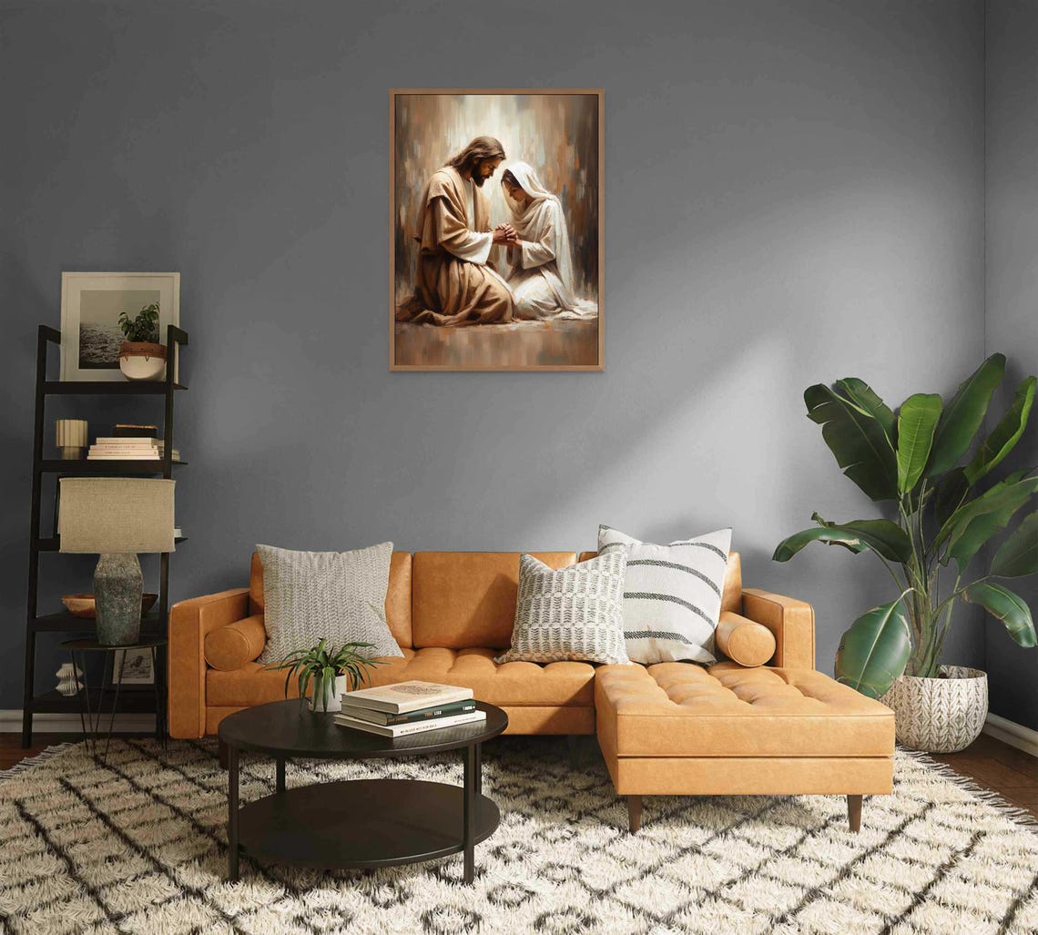 Trust Your Savior Christian Art Jesus With Girl Jesus Picture Lds Prints Bible Art Jesus Heals A Woman Picture Of Jesus Jesus Jpg - Image 2