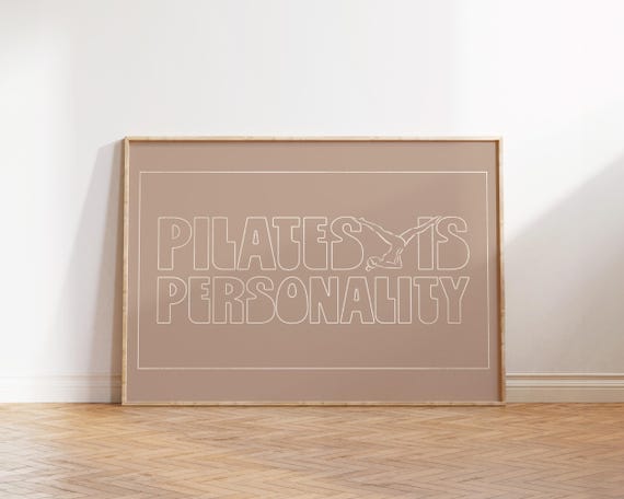 Pilates Poster Funny Wall Art Retro Studio Decor Gift For Lover Hot Girly Print Modern Fitness