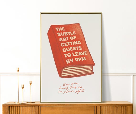 Book Print Funny And Sarcastic Wall Art Trendy Preppy Decor For Living Rooms Dorms Or Apartments Retro Style With A Humorous Quote