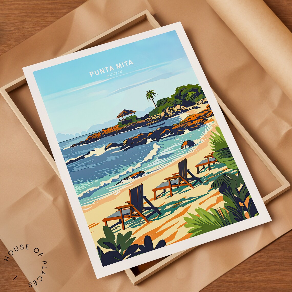 Punta Mita Travel Poster, Mexico Coast Wall Decor - Image 2