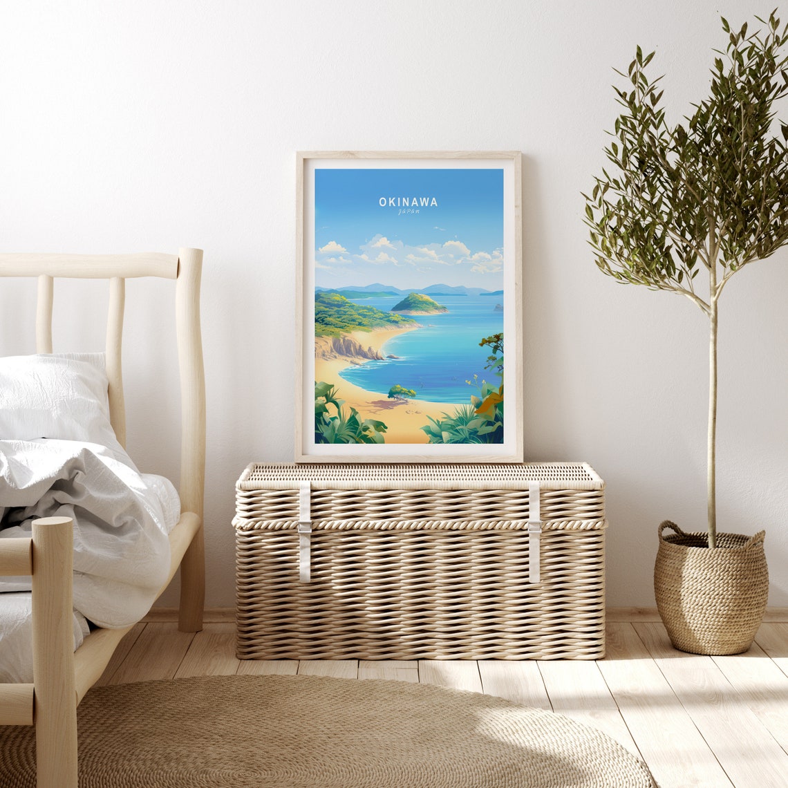 Okinawa Tokyo Japan Wall Art Travel Tokyo Okinawa Wall Art Japanese Poster Japanese Print Japanese Travel Poster - Image 3