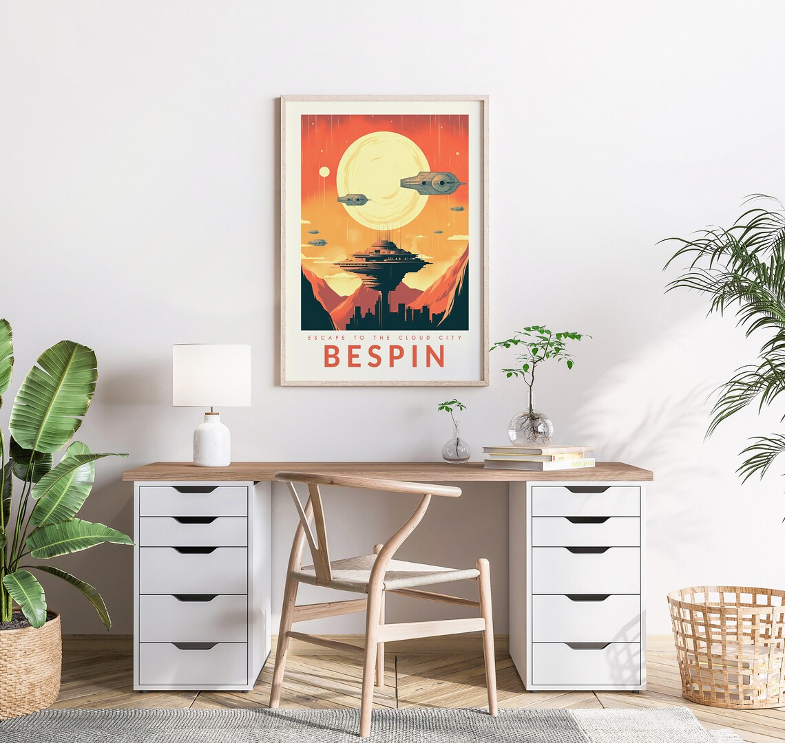 Star Wars Bespin Retro Travel Poster, Original Trilogy - Image 2