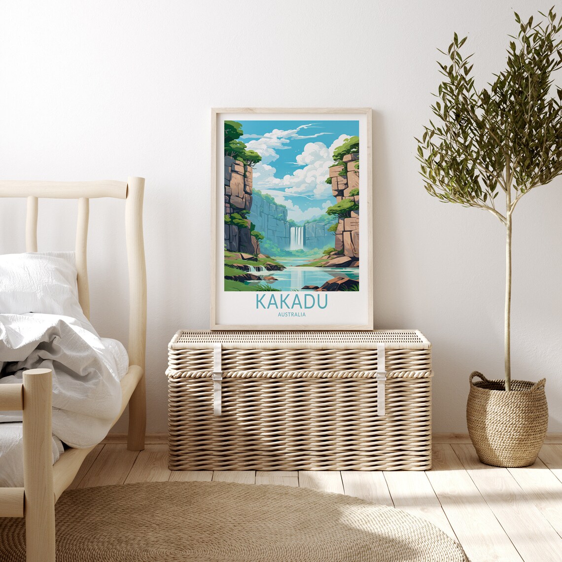 Kakadu National Park Australia Waterfall Gorge Travel Poster - Image 3