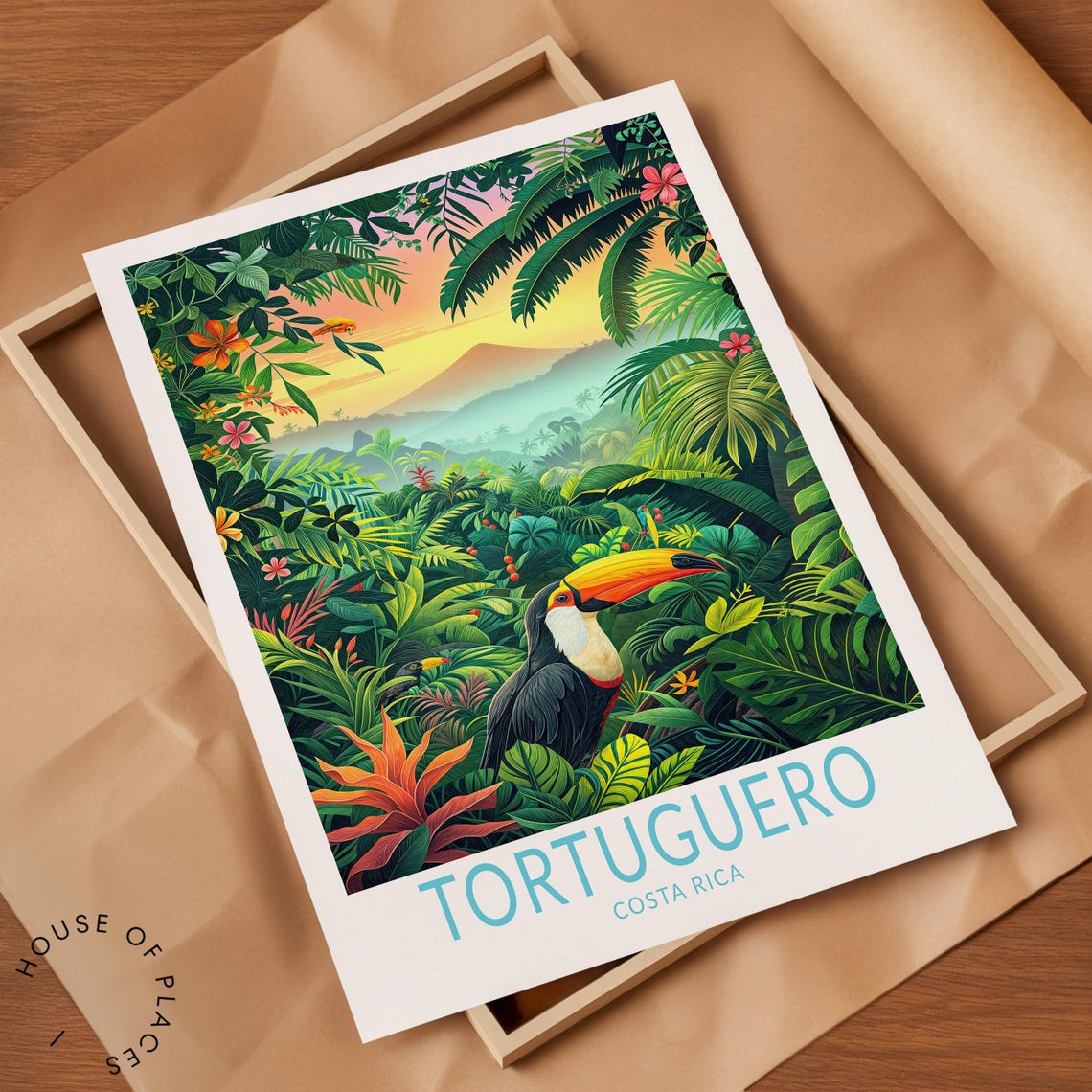 Tortuguero Travel Poster Costa Rica Travel Poster Tortuguero Costa Rica City Wall Art Birthday Present Personalised Gifts - Image 2