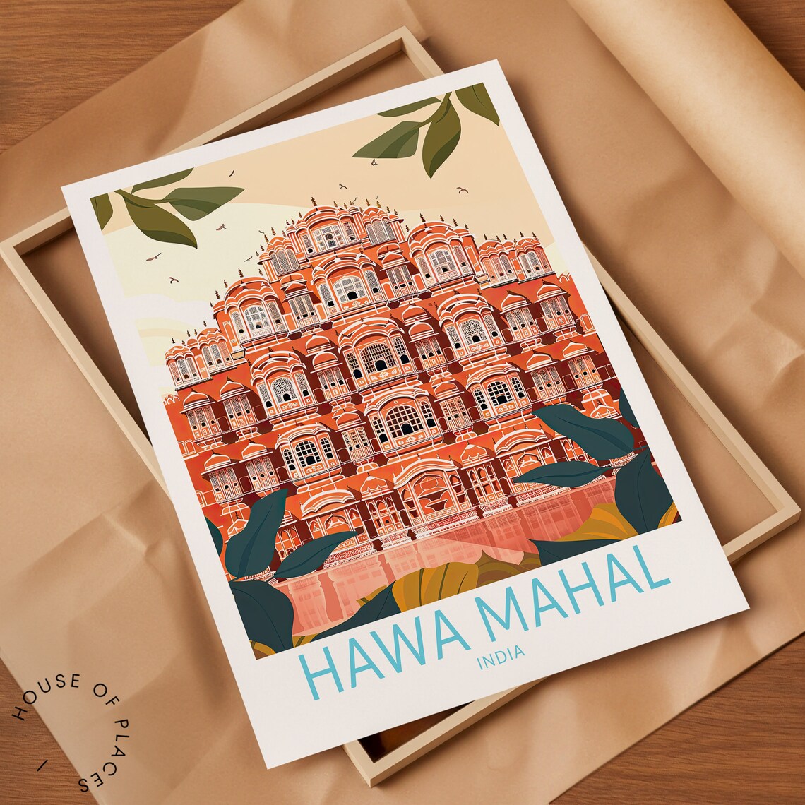 Hawa Mahal Travel Poster, India Wall Art Print - Image 2