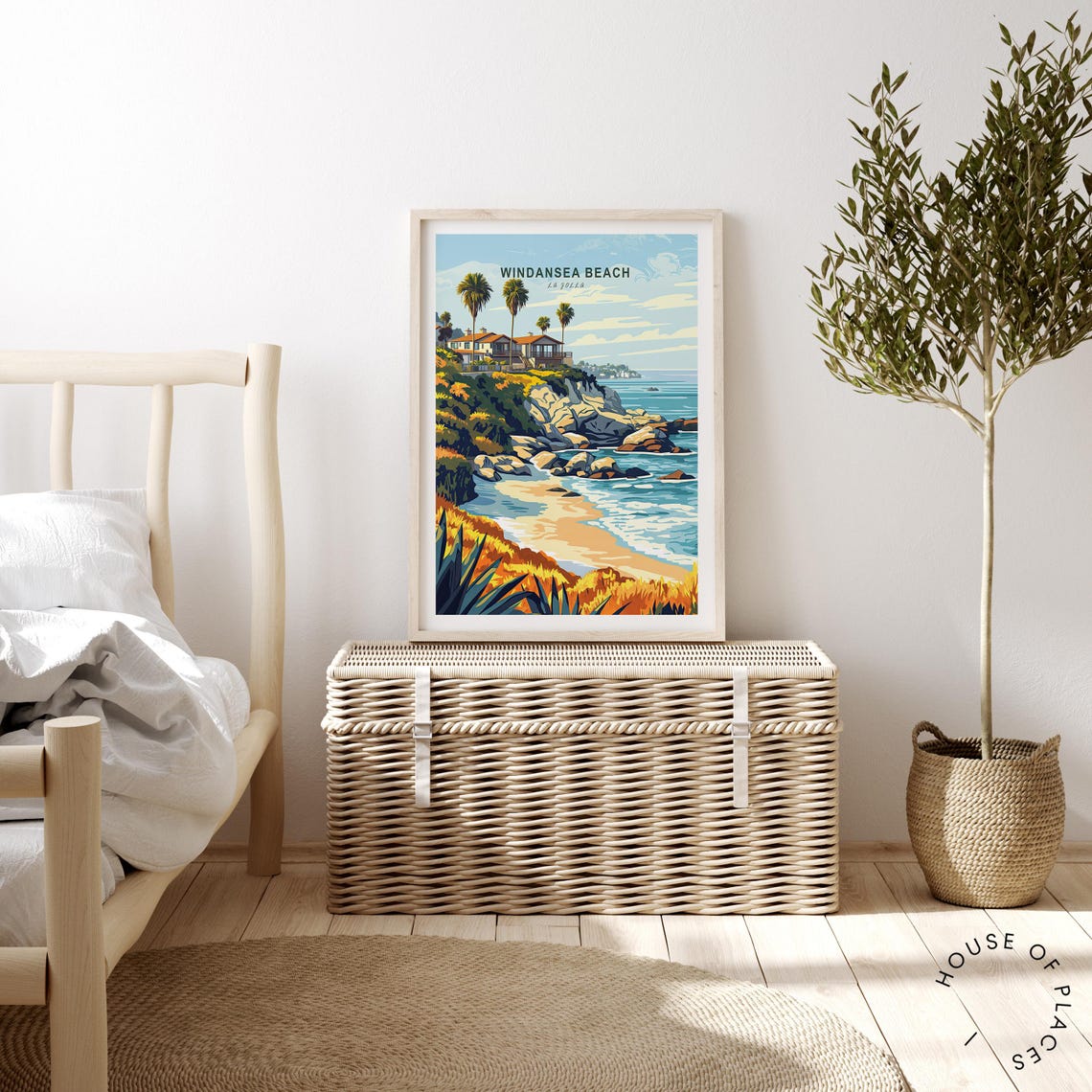 Windansea Beach California Poster La Jolla Travel Wall Art Windansea Beach Travel Print House Warming Gifts Travel Gifts - Image 2