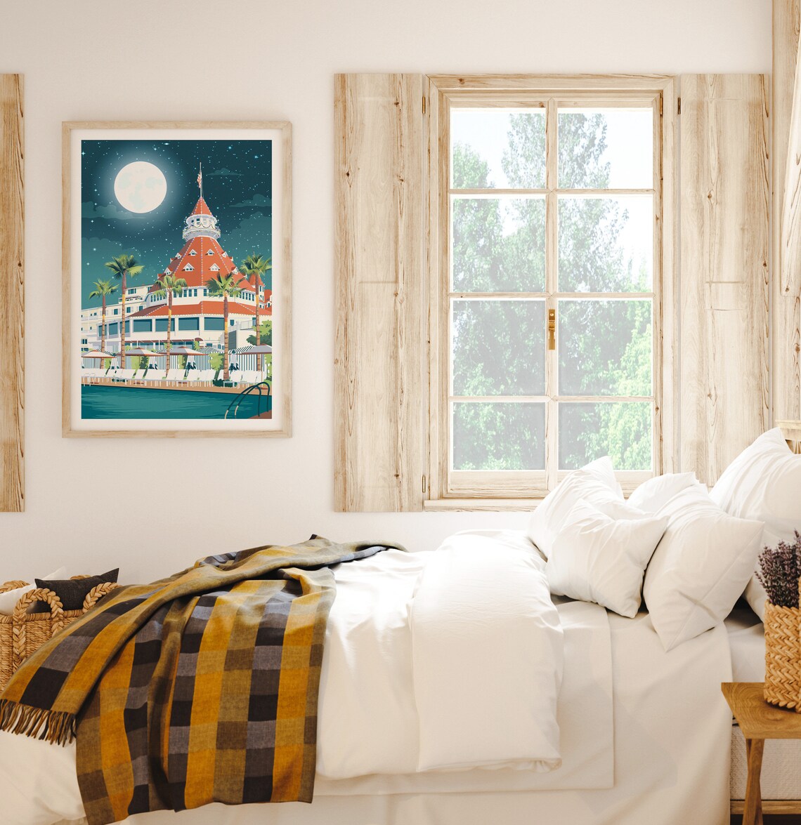 Coronado Christmas Beach Poster, San Diego Travel Art - Image 3