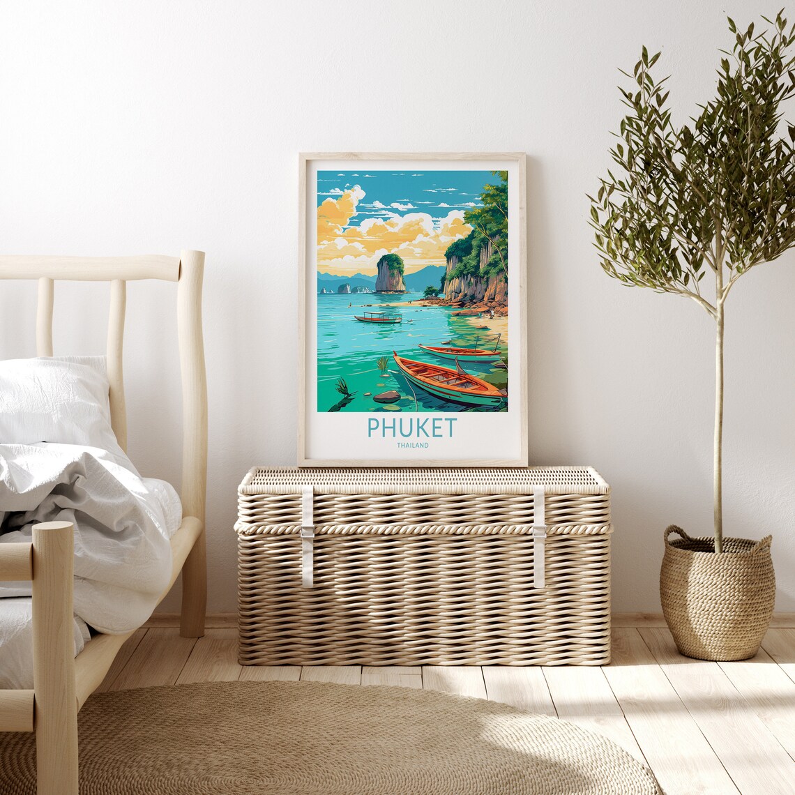 Phuket Thailand Travel Poster, Island Wall Art - Image 3