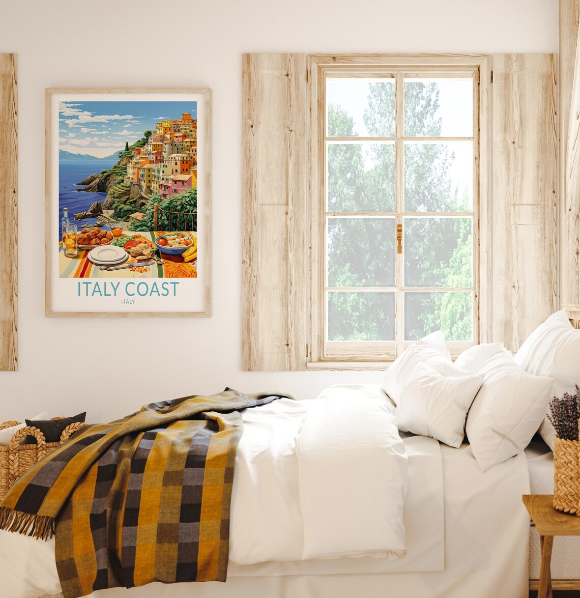 Italy Coast Travel Poster, Amalfi Coast Cinque Terre - Image 2