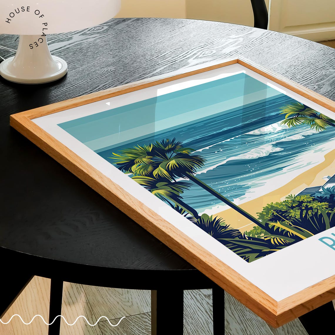 Pipeline Hawaii Big Wave Beachfront Palms Cottages Coast Poster - Image 3