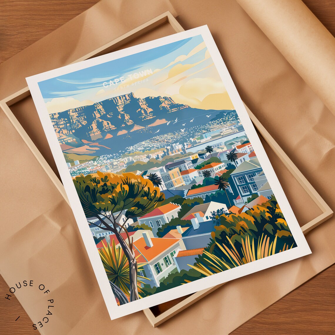 Cape Town Travel Gift Birthday Present Poster - Image 2
