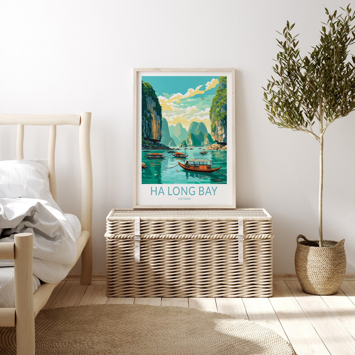 Ha Long Bay Vietnam Travel Poster, Island Wall Art - Image 3