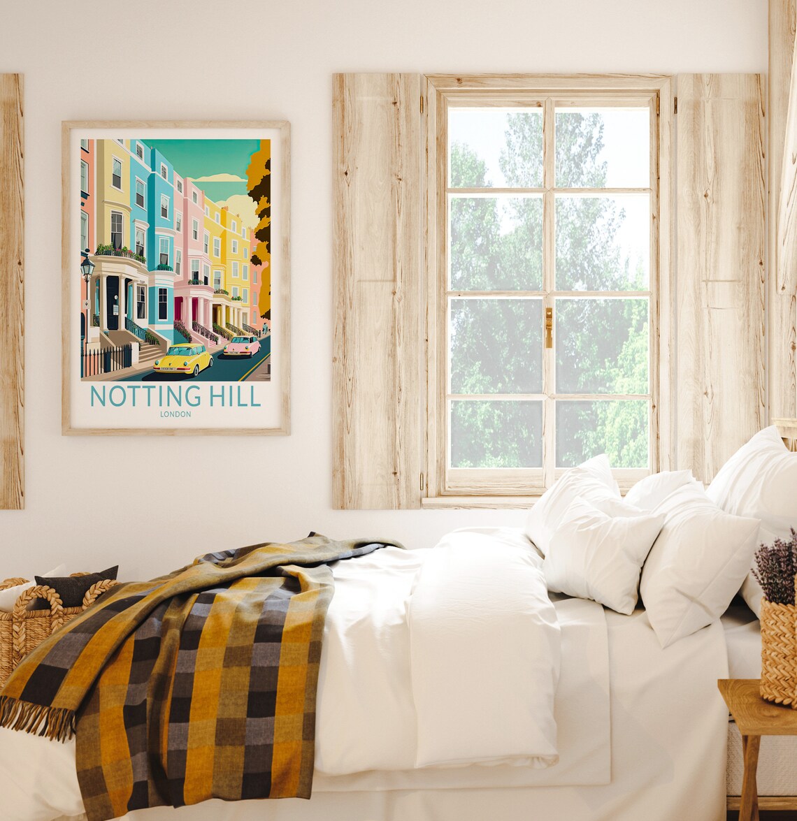 Notting Hill London Travel Poster, UK Travel Poster - Image 2