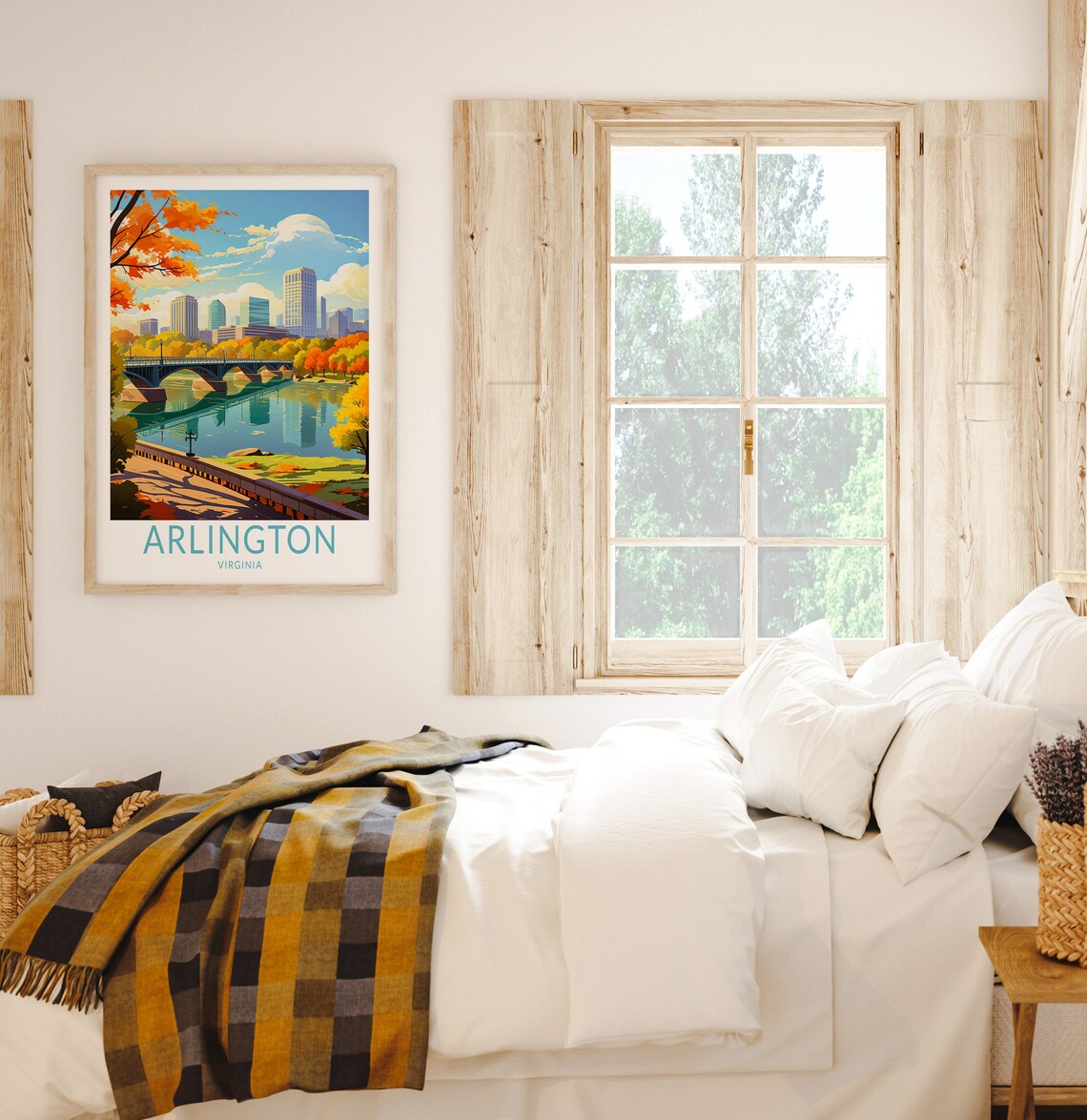 Arlington Virginia Travel Poster, City Wall Art Decor - Image 2