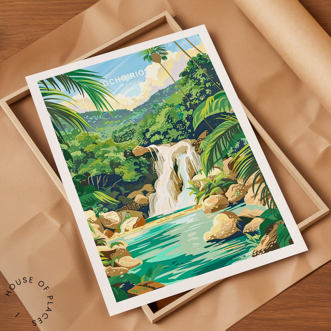 Ocho Rios Jamaica Travel Poster Jamaica Wall Art Ocho Rios Coast Print Travel Home Decor Personalised Gifts Birthday Present - Image 2