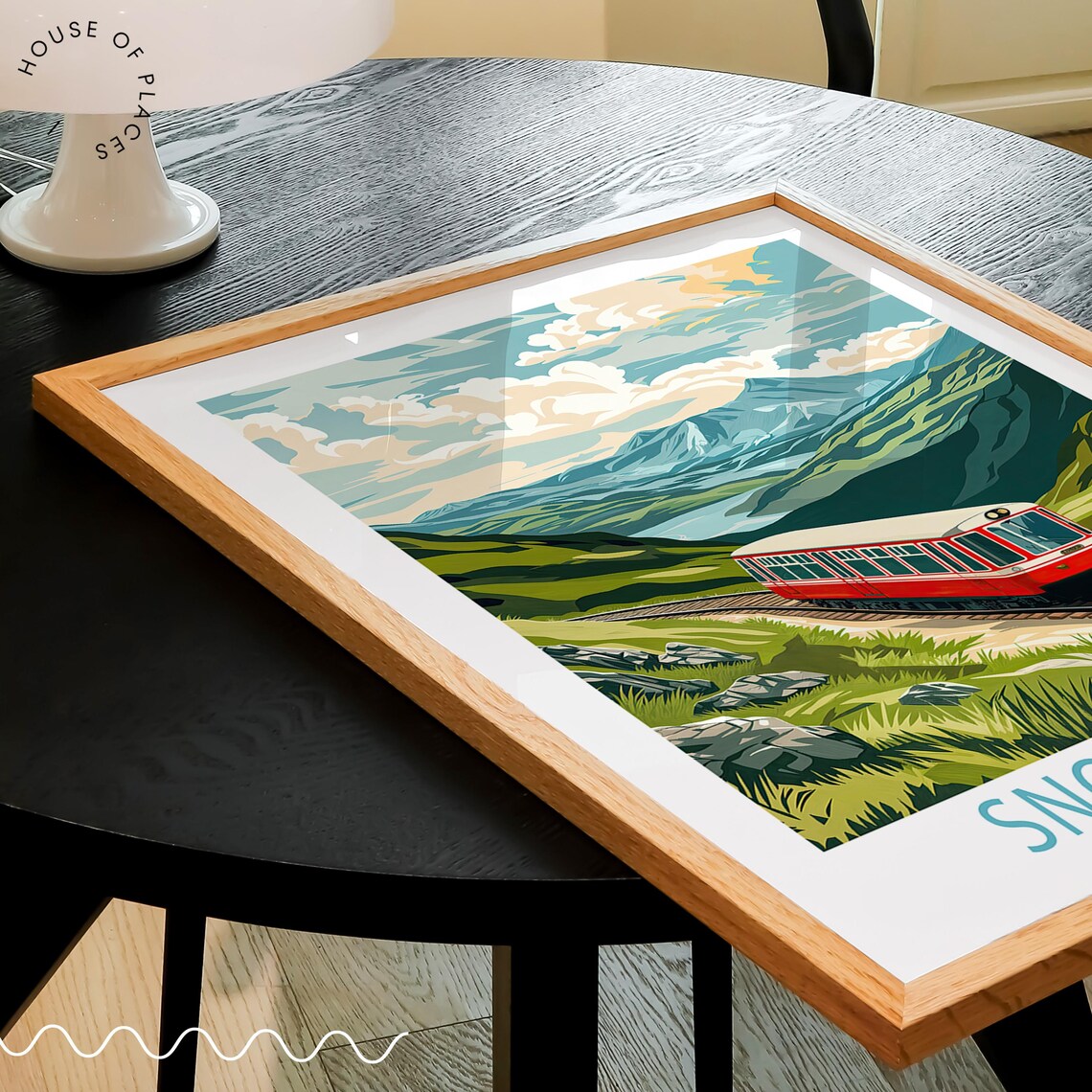 Snowdonia Wales Mountain Railway Red Train Summit Vista Poster - Image 3