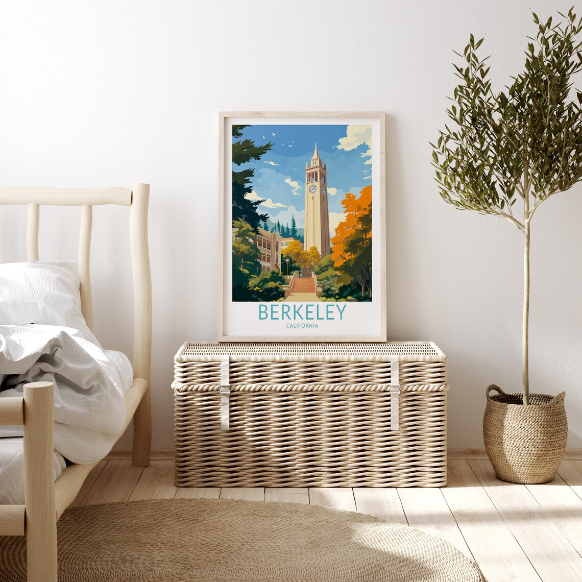 Berkeley University Travel Poster, California Campus - Image 3